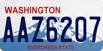 WA license plate AAZ6207
