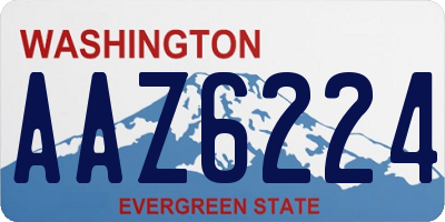 WA license plate AAZ6224