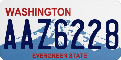 WA license plate AAZ6228