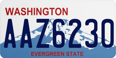 WA license plate AAZ6230