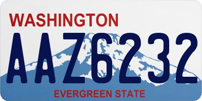 WA license plate AAZ6232
