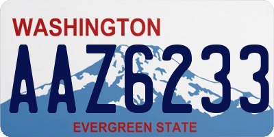 WA license plate AAZ6233