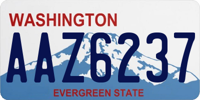 WA license plate AAZ6237