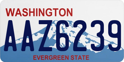 WA license plate AAZ6239