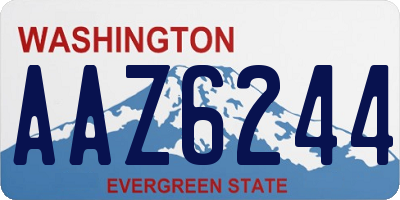 WA license plate AAZ6244
