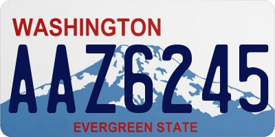 WA license plate AAZ6245
