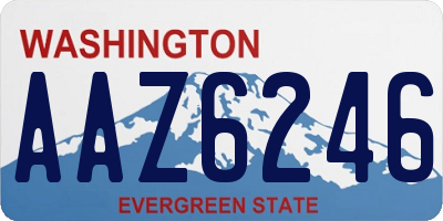 WA license plate AAZ6246