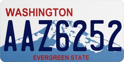WA license plate AAZ6252