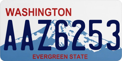 WA license plate AAZ6253