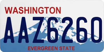 WA license plate AAZ6260