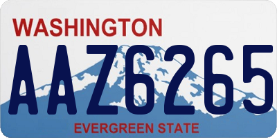 WA license plate AAZ6265