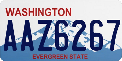 WA license plate AAZ6267