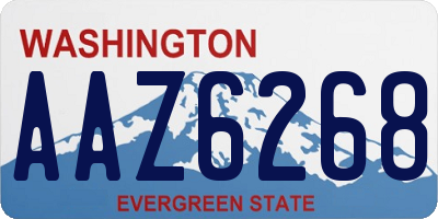 WA license plate AAZ6268