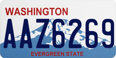 WA license plate AAZ6269