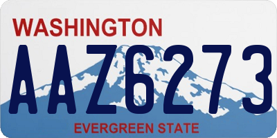 WA license plate AAZ6273
