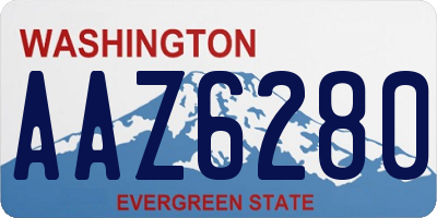 WA license plate AAZ6280