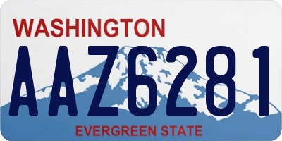 WA license plate AAZ6281