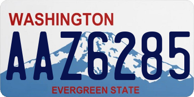 WA license plate AAZ6285