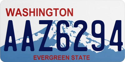 WA license plate AAZ6294