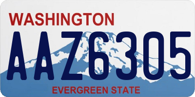 WA license plate AAZ6305