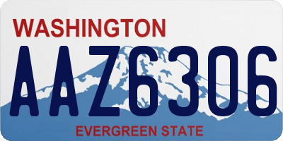 WA license plate AAZ6306