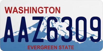 WA license plate AAZ6309