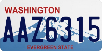 WA license plate AAZ6315