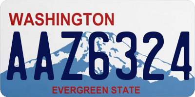 WA license plate AAZ6324