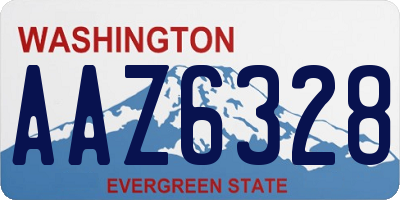 WA license plate AAZ6328