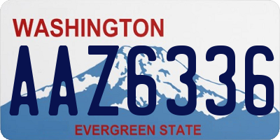 WA license plate AAZ6336