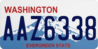 WA license plate AAZ6338