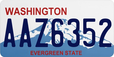 WA license plate AAZ6352
