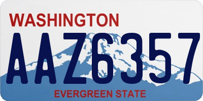 WA license plate AAZ6357
