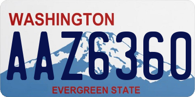 WA license plate AAZ6360