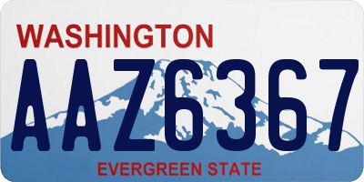 WA license plate AAZ6367