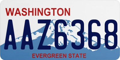 WA license plate AAZ6368