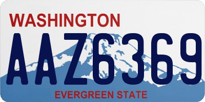 WA license plate AAZ6369