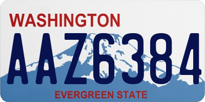 WA license plate AAZ6384