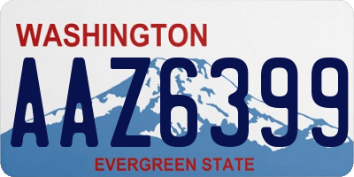 WA license plate AAZ6399