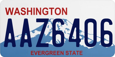 WA license plate AAZ6406