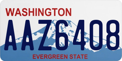 WA license plate AAZ6408
