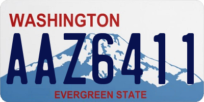 WA license plate AAZ6411