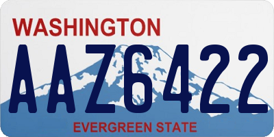 WA license plate AAZ6422