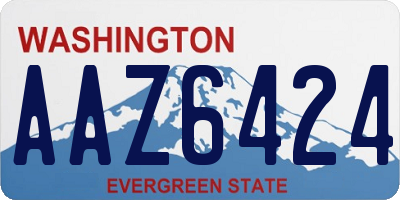 WA license plate AAZ6424
