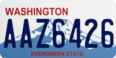 WA license plate AAZ6426