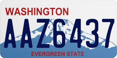 WA license plate AAZ6437