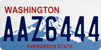 WA license plate AAZ6444