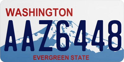 WA license plate AAZ6448
