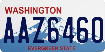WA license plate AAZ6460