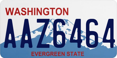WA license plate AAZ6464
